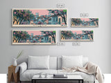 Goiania, Brazil Panoramic Canvas Print, Goiania, Brazil Painting, Brazil Art, Goiania Travel Poster, Travel Art, Vacation Gift