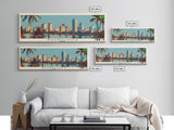 Guarulhos, Brazil Panoramic Canvas Print, Guarulhos, Brazil Painting, Brazil Art, Guarulhos Travel Poster, Travel Art, Guest Room Painting