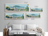 Guayaquil, Ecuador Panoramic Canvas Print, Guayaquil, Ecuador Painting, Ecuador Art, Guayaquil Travel Poster, Travel Art, Vacation Gift