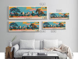 Gweru, Zimbabwe Panoramic Canvas Print, Gweru, Zimbabwe Painting, Zimbabwe Art, Gweru Travel Poster, Travel Art, Guest Room Painting