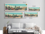 Harare, Zimbabwe Panoramic Canvas Print, Harare, Zimbabwe Painting, Zimbabwe Art, Harare Travel Poster, Travel Art, Guest Room Painting