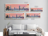 Ho Chi Minh City, Vietnam Panoramic Canvas Print, Ho Chi Minh City, Vietnam Painting, Vietnam Art, Ho Chi Minh City Travel Poster, Travel Art, Housewarming Gift