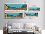 Huancayo, Peru Panoramic Canvas Print, Huancayo, Peru Painting, Peru Art, Huancayo Travel Poster, Travel Art, Living Room Painting