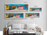 Huanuco, Peru Panoramic Canvas Print, Huanuco, Peru Painting, Peru Art, Huanuco Travel Poster, Travel Art, Guest Room Painting