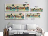 Iquitos, Peru Panoramic Canvas Print, Iquitos, Peru Painting, Peru Art, Iquitos Travel Poster, Travel Art, Living Room Painting