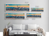 Johannesburg, South Africa Panoramic Canvas Print, Johannesburg, South Africa Painting, South Africa Art, Johannesburg Travel Poster, Travel Art, Guest Room Painting