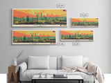 Kajang, Malaysia Panoramic Canvas Print, Kajang, Malaysia Painting, Malaysia Art, Kajang Travel Poster, Travel Art, Guest Room Painting