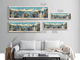 Kilmarnock, Scotland Panoramic Canvas Print, Kilmarnock, Scotland Painting, Scotland Art, Kilmarnock Travel Poster, Travel Art, Living Room Painting