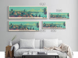 Kinshasa, Congo Panoramic Canvas Print, Kinshasa, Congo Painting, Congo Art, Kinshasa Travel Poster, Travel Art, Guest Room Painting