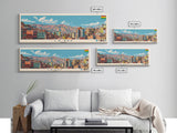 La Paz, Bolivia Panoramic Canvas Print, La Paz, Bolivia Painting, Bolivia Art, La Paz Travel Poster, Travel Art, Vacation Gift