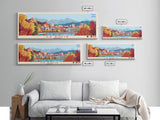 La Rioja, Argentina Panoramic Canvas Print, La Rioja, Argentina Painting, Argentina Art, La Rioja Travel Poster, Travel Art, Guest Room Painting