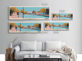 Las Heras, Argentina Panoramic Canvas Print, Las Heras, Argentina Painting, Argentina Art, Las Heras Travel Poster, Travel Art, Vacation Gift