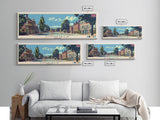 Lichfield, England Panoramic Canvas Print, Lichfield, England Painting, England Art, Lichfield Travel Poster, Travel Art, Housewarming Gift