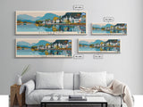 Livingston, Scotland Panoramic Canvas Print, Livingston, Scotland Painting, Scotland Art, Livingston Travel Poster, Travel Art, Vacation Gift