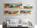 Londrina, Brazil Panoramic Canvas Print, Londrina, Brazil Painting, Brazil Art, Londrina Travel Poster, Travel Art, Guest Room Painting