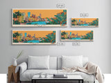 Macao, Macao Panoramic Canvas Print, Macao, Macao Painting, Macao Art, Macao Travel Poster, Travel Art, Living Room Painting