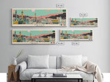 Mecca, Saudi Arabia Panoramic Canvas Print, Mecca, Saudi Arabia Painting, Saudi Arabia Art, Mecca Travel Poster, Travel Art, Guest Room Painting