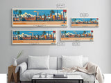 Meknes, Morocco Panoramic Canvas Print, Meknes, Morocco Painting, Morocco Art, Meknes Travel Poster, Travel Art, Guest Room Painting