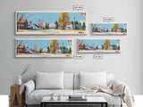 Milton, Canada Panoramic Canvas Print, Milton, Canada Painting, Canada Art, Milton Travel Poster, Travel Art, Living Room Painting