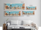 Mosul, Iraq Panoramic Canvas Print, Mosul, Iraq Painting, Iraq Art, Mosul Travel Poster, Travel Art, Housewarming Gift