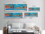 N'Djamena, Chad Panoramic Canvas Print, N'Djamena, Chad Painting, Chad Art, N'Djamena Travel Poster, Travel Art, Housewarming Gift