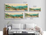 Neiva, Colombia Panoramic Canvas Print, Neiva, Colombia Painting, Colombia Art, Neiva Travel Poster, Travel Art, Guest Room Painting