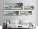 Newcastle, England Panoramic Canvas Print, Newcastle, England Painting, England Art, Newcastle Travel Poster, Travel Art, Living Room Painting