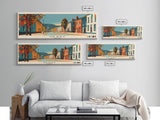 Newry, Ireland Panoramic Canvas Print, Newry, Ireland Painting, Ireland Art, Newry Travel Poster, Travel Art, Guest Room Painting