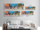 Osasco, Brazil Panoramic Canvas Print, Osasco, Brazil Painting, Brazil Art, Osasco Travel Poster, Travel Art, Living Room Painting