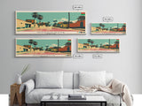 Ouahigouya, Burkina Faso Panoramic Canvas Print, Ouahigouya, Burkina Faso Painting, Burkina Faso Art, Ouahigouya Travel Poster, Travel Art, Vacation Gift