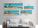 Port Elizabeth, South Africa Panoramic Canvas Print, Port Elizabeth, South Africa Painting, South Africa Art, Port Elizabeth Travel Poster, Travel Art, Living Room Painting