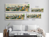 Porto Alegre, Brazil Panoramic Canvas Print, Porto Alegre, Brazil Painting, Brazil Art, Porto Alegre Travel Poster, Travel Art, Housewarming Gift