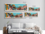 Puente Alto, Chile Panoramic Canvas Print, Puente Alto, Chile Painting, Chile Art, Puente Alto Travel Poster, Travel Art, Housewarming Gift