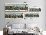 Rancagua, Chile Panoramic Canvas Print, Rancagua, Chile Painting, Chile Art, Rancagua Travel Poster, Travel Art, Guest Room Painting