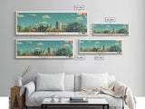 Regina, Canada Panoramic Canvas Print, Regina, Canada Painting, Canada Art, Regina Travel Poster, Travel Art, Housewarming Gift