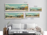 Reynosa, Mexico Panoramic Canvas Print, Reynosa, Mexico Painting, Mexico Art, Reynosa Travel Poster, Travel Art, Guest Room Painting