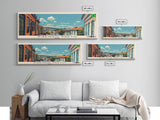 Ribeirao Preto, Brazil Panoramic Canvas Print, Ribeirao Preto, Brazil Painting, Brazil Art, Ribeirao Preto Travel Poster, Travel Art, Vacation Gift