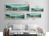 Riobamba, Ecuador Panoramic Canvas Print, Riobamba, Ecuador Painting, Ecuador Art, Riobamba Travel Poster, Travel Art, Housewarming Gift