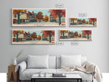 Ripon, England Panoramic Canvas Print, Ripon, England Painting, England Art, Ripon Travel Poster, Travel Art, Vacation Gift