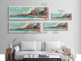 Rivera, Uruguay Panoramic Canvas Print, Rivera, Uruguay Painting, Uruguay Art, Rivera Travel Poster, Travel Art, Living Room Painting