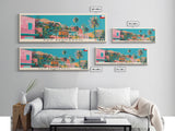 San Bernardo, Chile Panoramic Canvas Print, San Bernardo, Chile Painting, Chile Art, San Bernardo Travel Poster, Travel Art, Vacation Gift