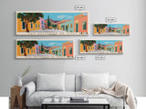 San Salvador de Jujuy, Argentina Panoramic Canvas Print, San Salvador de Jujuy, Argentina Painting, Argentina Art, San Salvador de Jujuy Travel Poster, Travel Art, Living Room Painting