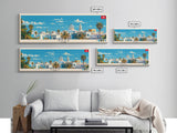 Sfax, Tunisia Panoramic Canvas Print, Sfax, Tunisia Painting, Tunisia Art, Sfax Travel Poster, Travel Art, Living Room Painting