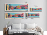 Sherbrooke, Canada Panoramic Canvas Print, Sherbrooke, Canada Painting, Canada Art, Sherbrooke Travel Poster, Travel Art, Housewarming Gift