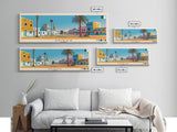 Skikda, Algeria Panoramic Canvas Print, Skikda, Algeria Painting, Algeria Art, Skikda Travel Poster, Travel Art, Guest Room Painting