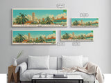 Sao Jose dos Campos, Brazil Panoramic Canvas Print, Sao Jose dos Campos, Brazil Painting, Brazil Art, Sao Jose dos Campos Travel Poster, Travel Art, Guest Room Painting