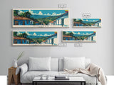 Soledad, Colombia Panoramic Canvas Print, Soledad, Colombia Painting, Colombia Art, Soledad Travel Poster, Travel Art, Guest Room Painting