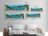 St. John's, Canada Panoramic Canvas Print, St. John's, Canada Painting, Canada Art, St. John's Travel Poster, Travel Art, Guest Room Painting