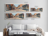 St Albans, England Panoramic Canvas Print, St Albans, England Painting, England Art, St Albans Travel Poster, Travel Art, Guest Room Painting