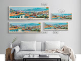 Sucre, Bolivia Panoramic Canvas Print, Sucre, Bolivia Painting, Bolivia Art, Sucre Travel Poster, Travel Art, Guest Room Painting